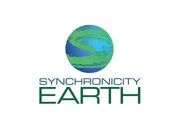 Synchronicity Earth - Globe with Text below